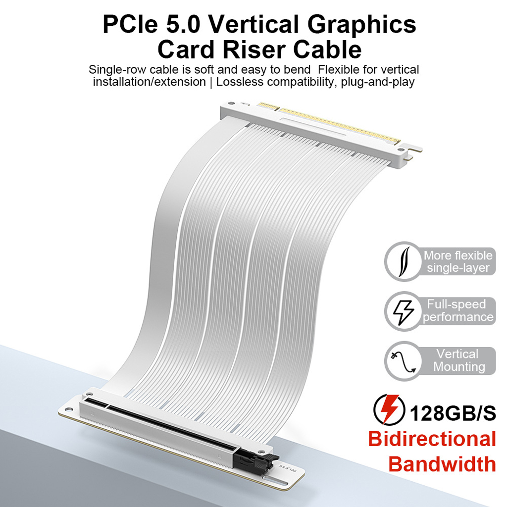 Pcie 5.0 Gpu Riser Cable - Cavo Riser GPU PCI‑E 5.0 X16